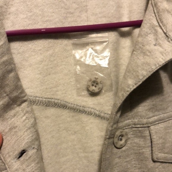 Back in the saddle size medium cotton polyester grey button front coat - Picture 4 of 8
